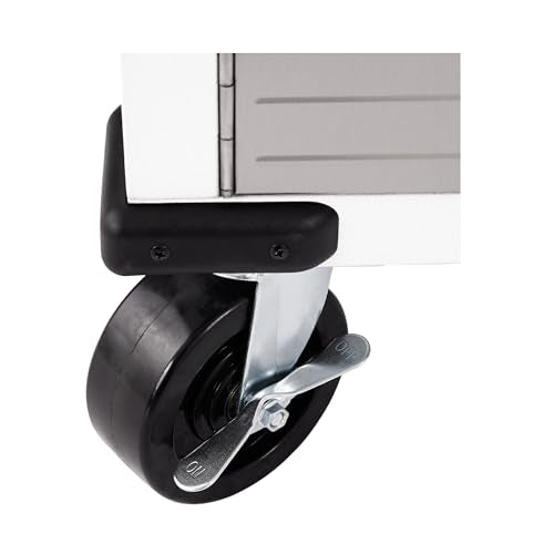 Seville Classics UltraHD 2-Piece Heavy Duty Mega Solid Steel Metal 2-Door Lockable Stacker Wall Storage Cabinet Set Organizer for Garage, Office, Seville Classics