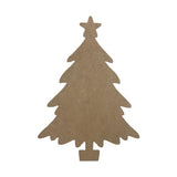 Christmas Tree with Stand and Star, Christmas Shape, Unfinished Wood Craft, Build-A-Cross Build-A-Cross