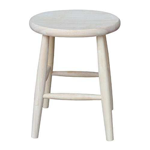 International Concepts 18-Inch Scooped Seat Stool, Unfinished IC International Concepts