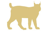Lynx Cutout Unfinished Wood Animal Zoo Wildlife Safari Door Hanger Kids Craft MDF Shaped Canvas Style 1 Diverse Woodworking