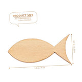 NOLITOY 100 Pcs Wooden Solid Fish Wooden Fish Cutouts Unfinished Wooden Chips Fish Unfinished Wood Decked Pendants Ocean Decor DIY Graffiti Wooden NOLITOY