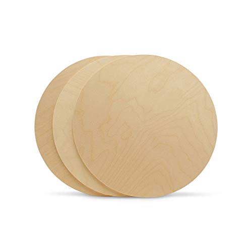 Wood Circles 15 inch, 1/4 Inch Thick, Birch Plywood Discs, Pack of 2 Unfinished Wood Circles for Crafts, Wood Rounds by Woodpeckers - WoodArtSupply