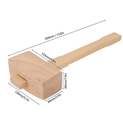 Professional Carpenter Wooden Hammer Wood Tapping 100% Woodworking Tool with Angled Striking Face
