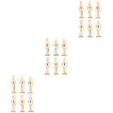 18 Pcs Christmas Puppet Nutcracker Figurine Wood Doll Soldier Decor Wood Nutcracker Unfinished DIY Nutcracker Outdoor Christmas Decorations PartyKindom