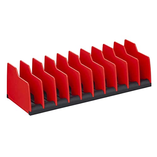 Ernst Manufacturing Plier Pro Premium No-Slip Plier Organizer, Holds 10-Tools of Any Size, Rubber Base Keeps Tools in Place (Model 5500), Red Ernst Manufacturing