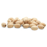 Wooden Oval Beads, 1/2 Inch by ¾ Inch with 5/32” Hole, Pack of 25 Unfinished Wood Beads, by Woodpeckers, for Jewelry Creations, Crafting and DIY Woodpeckers