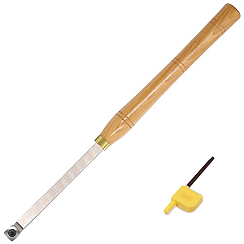 19.68 Inches Carbide Tipped Lathe Wood Turning Tools Rougher Chisel Tool Bar with 15mm Square Radius Carbide Insert for Wood Hobbyist or DIY or