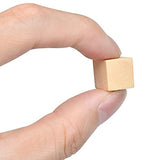 Supkiir Wood Craft Cubes, 100Pcs Wooden Craft Blocks with Holes, Unfinished Wood Cubes for DIY Projects Craft Alphabet Blocks, Small Wooden Square Supkiir