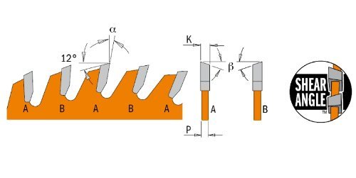 CMT P12072 ITK Plus Finish Saw Blade, 12 x 72 Teeth, 10° ATB+Shear with 1-Inch bore - WoodArtSupply