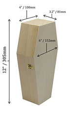 Creative Hobbies Large 12 Inch Halloween Coffin Box, Fillable Hinged Box for Halloween Décor, Party Favor, Goth, Decoration, Coffin Ring Box, Pet Creative Hobbies