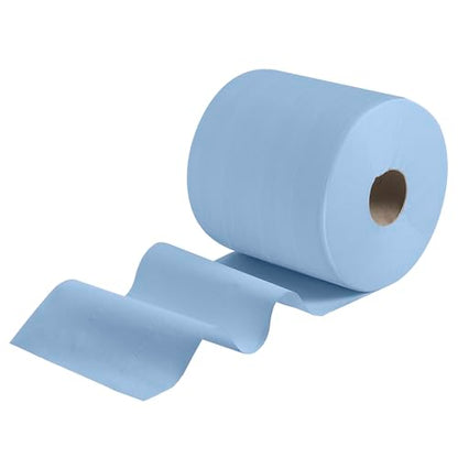 WypAll Power Clean X80 Heavy Duty Cloths (41043), Extended Use Cloths Jumbo Roll, Blue, 475 Sheets / Roll; 1 Roll / Case,8347 - WoodArtSupply