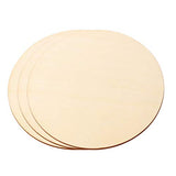 11 Inches Round Shape Unfinished Wood DIY Crafts Circle Wooden Cutouts Wood Discs Slices for Home Painting DIY Projects Craft Decor Pack of 3pcs Qingmao