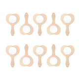 Sewroro 10pcs Small Wooden Mirror Childrens Arts Mirror Princess Mirror Unfinished Cosmetic Mirror Hand Held Vanity Mirror DIY Makeup Mirror Kids Kid Sewroro
