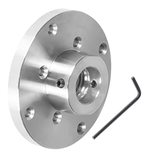 findmall 4 Inch Steel Wood Lathe Face Plate 1 Inch x 8TPI Threaded with Locking Set Screw for Wood Lathe Turning Reversing Lathes findmall