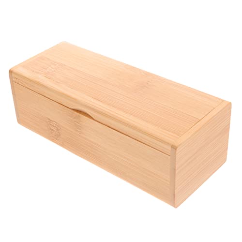 EXCEART Box Bamboo Jewelry Storage Case Jewelry Treasure Organizer Glasses Organizer Jewelry Organizer Keepsakes Storage Case Containers with Lids EXCEART