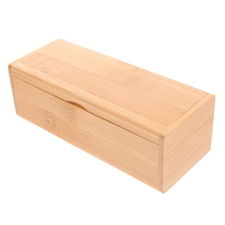 EXCEART Box Bamboo Jewelry Storage Case Jewelry Treasure Organizer Glasses Organizer Jewelry Organizer Keepsakes Storage Case Containers with Lids EXCEART