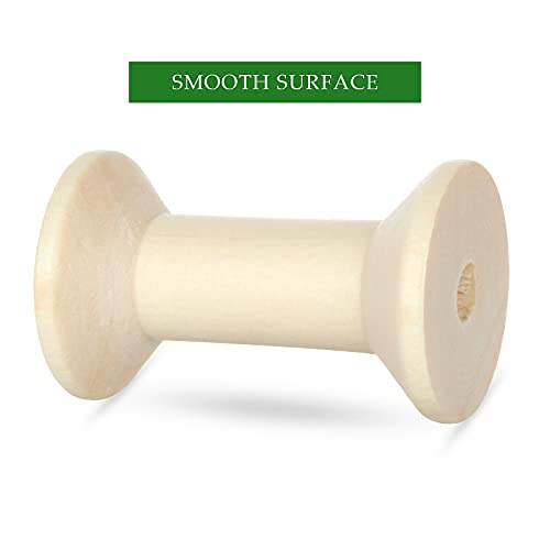 CYEAH 40PCS Wooden Spools for Crafts 2 Inch, Empty Thread Spools for Crafts, Splinter- Free Unfinished Wood Spools for Embroidery and Sewing Machines CYEAH