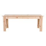 Shine Company 4204N 4 Ft. Backless Wood Outdoor Garden Bench – Natural Shine Company