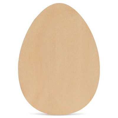 3 Sturdy Large Wood Egg Cutout 18 x 12 inch, Unfinished Egg Shaped Wood Cutout Wood Eggs for Crafts & DIY Spring Decor, by Woodpeckers