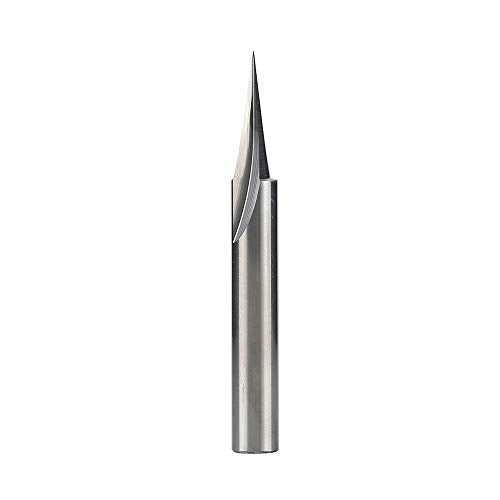 Jiiolioa V21201 20 Degree Profile Bit V Groove Engraving Router Bit 1/4" Shank 1/4"X2" - WoodArtSupply