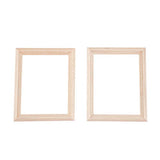 Exceart 6Pcs 1/12 Wood Dollhouse Furniture Unfinished Mini Photo Frame Artificial Miniature Scene Model DIY Wall Art Painting Toys for Nursery Room EXCEART