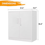 Metal Storage Cabinet with 2 Doors, Lockable Steel Storage Cabinet with 2 Doors and Adjustable Shelves, Steel Lockable File Cabinet, Locking Tool STANI