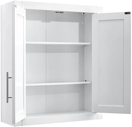 Crosley Furniture Savannah Bathroom Wall Cabinet, White Crosley Furniture