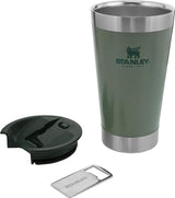 Stanley Classic Stay Chill Vacuum Insulated Pint Tumbler, 16oz Stainless Steel Beer Mug with Built-in Bottle Opener, Double Wall Rugged Metal STANLEY