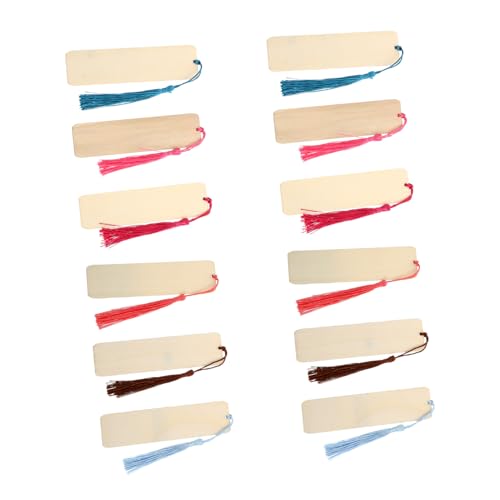 FUNOMOCYA 1 Set Wooden Bookmark Unfinished Blank Bookmark Unfinished Wooden Book Markers DIY Wood Blank Bookmark DIY Bookmark Crafts Wooden Craft FUNOMOCYA