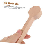 COHEALI 4pcs Unfinished Wooden Spoon Carving Spoons Blank Wood Whittling Kit Spoon Condiments Spoons Spoon Whittler Handmade Tableware Unfinished COHEALI