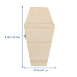 STOBOK Halloween Wooden Coffin Box: Large Unfinished Wood Fillable Hinged Box DIY Keepsake Casket Coffin Ring Box Pet Casket Wood Coffin Tray Locking STOBOK