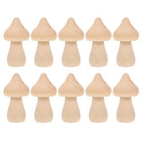 COHEALI 10pcs Wooden Mushroom Balnk Mushroom Model Unfinished Wood Toy Wooden Peg Dolls Unpainted Wood Figures Mushroom Toys Dining Table Decor COHEALI