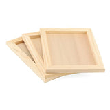 LEXININ 12 PCS 5.5 x 7 Inch Wooden Painting Panels, Unfinished Wood Canvas Boards, Wooden Cradled Painting Panel for Painting, Pouring Art, Crafts LEXININ