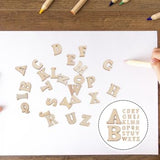 EXCEART 200pcs 15mm Wood Alphabet Letters for DIY Craft Natural A-Z Wood Pieces Unfinished Wood Slice Shapes for DIY Craft EXCEART