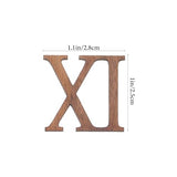 TEHAUX Clock Numerals Kit, Unfinished Wood Clock Number Set in Roman Numerals, 3D Adhesive Modern Roman Numbers Kit for Living Room Bedroom TEHAUX