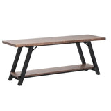 IBF Solid Wood Entryway Bench, Natural Real Wood Storage Bench, Farmhouse Wooden Shoe Bench in Entry Way Hallway Foyer Rack, Bedroom Bench Seat for IBF