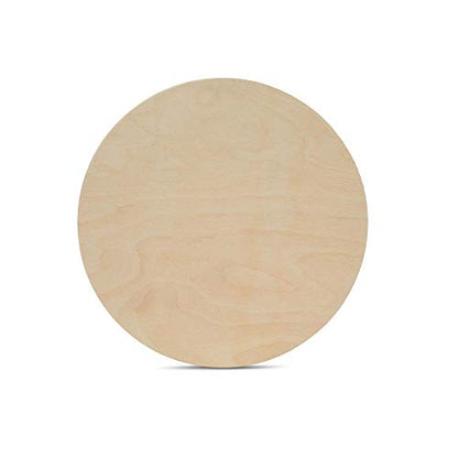 Wood Plywood Circle Plaques 9 inch, 1/2 Inch Thick, Pack of 3 Round Birch Wood Cutouts, Unfinished for Crafts and DIY Signs, by Woodpeckers