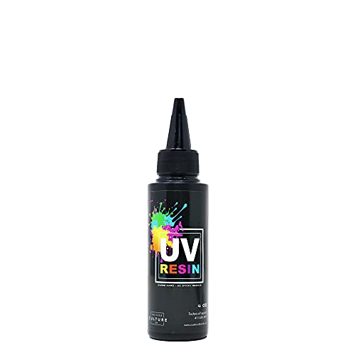 Counter Culture DIY Clear UV Resin, 4 oz, Quick Art Supplies for Coating & Casting, Great for Jewelry, Keychains - Epoxy Glue Cures Hard, No Sticky Counter Culture DIY