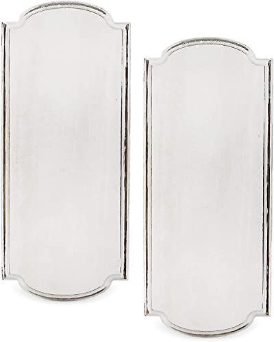 Darware Innkeeper Wooden Signs (2-Pack, Whitewashed); 14 x 6 Inch Rustic Blank Signboards for DIY Arts & Crafts Home Decor Darware