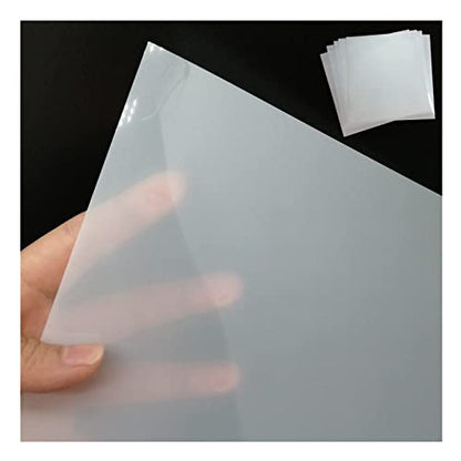 BANLTRE 12 Sheets 7.5 mil Mylar Sheet 12 x 12 inch Milky Translucent PET Blank Stencil Making Sheet for Cricut, Silhouette, Cut Tool Template Material (7.5 mil)