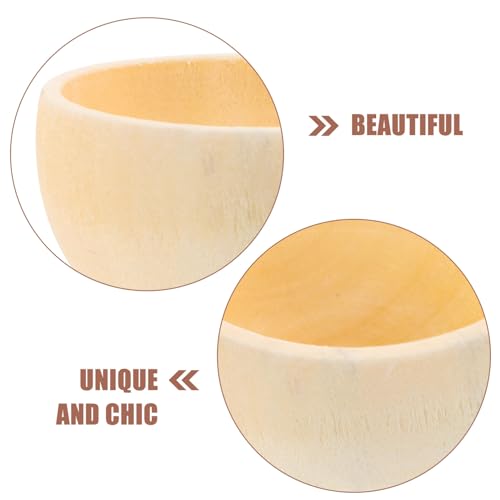NUOBESTY Wood Unpainted Crafts Bowls Unpainted Wood Figures s s s s Miniature Wood Bowl Wooden Sorting Bowls NUOBESTY