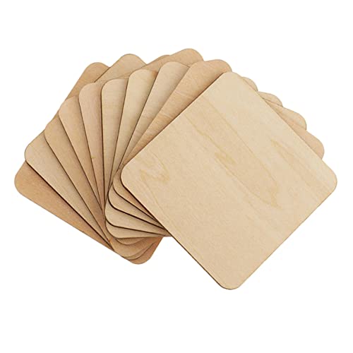 VOSAREA 20pcs Unfinished Wood Crafts Wooden Cutouts for Crafts Flat Ornaments DIY Cutouts Crafts Wooden Tree Craft Natural Wood Slices Wooden Slice VOSAREA