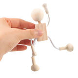 ARTIBETTER Wooden Peg Dolls Unfinished Doll Bodies Paintable Wood Peg Bodies Figures for DIY Arts Crafts Party Favor Gifts 3PCS ARTIBETTER