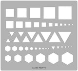 Aleks Melnyk #207 Metal Triangle Template, Square Stencil, Triangle Master, Art Hexagon Tool, Isometric Drawing Template, Lapidary, Cabochons, - WoodArtSupply