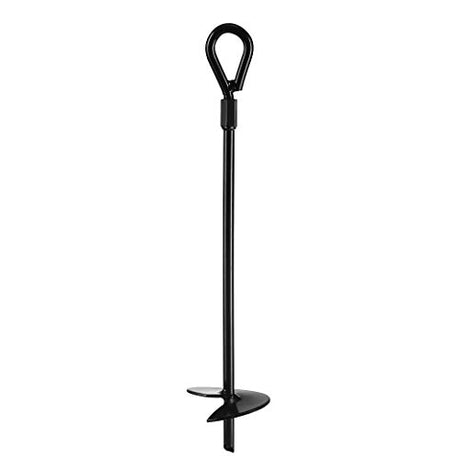 VASGOR 15” Ground Anchors (8pcs) Easy to Use with Drill, 3" Helix Diameter, Heavy Duty Anchor Hook for Camping Tent, Canopies, Car Ports, Sheds, VASGOR