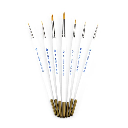 Royal Gold Royal & Langnickel Detail Artist Brush Set, 7pc Royal Gold