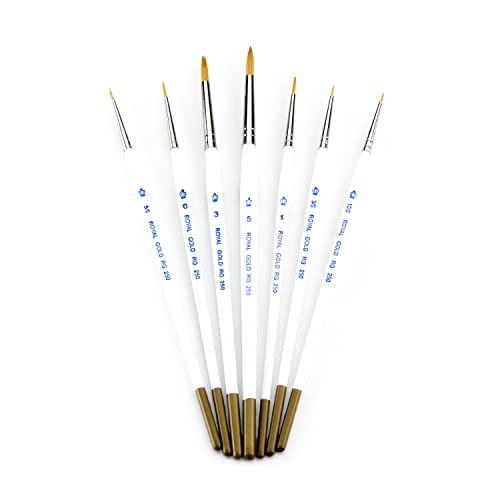 Royal Gold Royal & Langnickel Detail Artist Brush Set, 7pc - WoodArtSupply