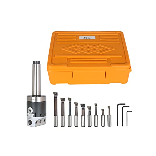 findmall 2 Inch Boring Head MT3 Carbide Boring Bar Set Milling Set Fit for Milling, Shaping and Drilling Machines findmall