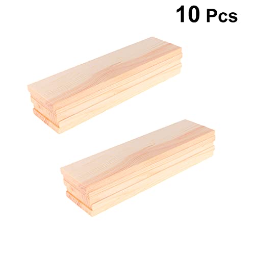 SEWACC Wood Crafts Crafts 10pcs Wood Boards Natural Pine Wood Board Panel Unfinished Wood Boards Sheets Carving Blocks for Arts Crafts DIY Projects SEWACC