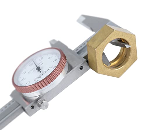 Accusize Industrial Tools 0-4 inch by 0.001 inch Precision Dial Caliper, Stainless Steel, in Fitted Box, P920-S214 - WoodArtSupply